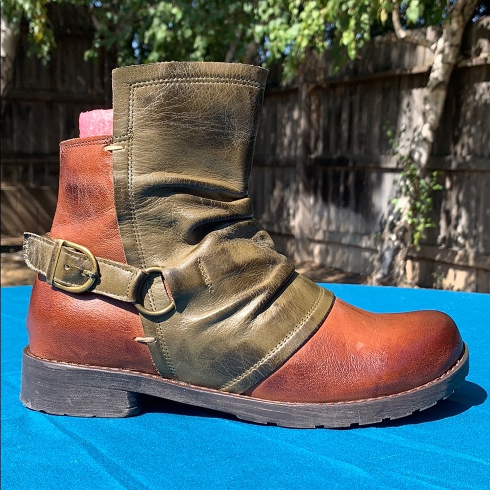 Jafa 2129 Olive & Brown Ankle Boots Size 37